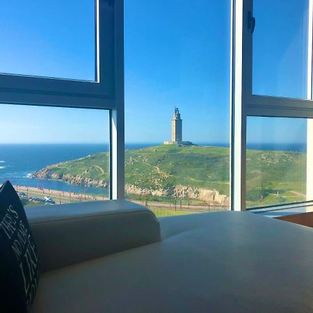 Parking, Vistas Al Mar Y Tres Habitaciones A Coruña Exterior foto